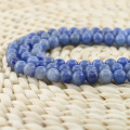 Naturel bleu Aventurine gemme perles rondes lisses pour bijoux perles en vrac bricolage, L-0136